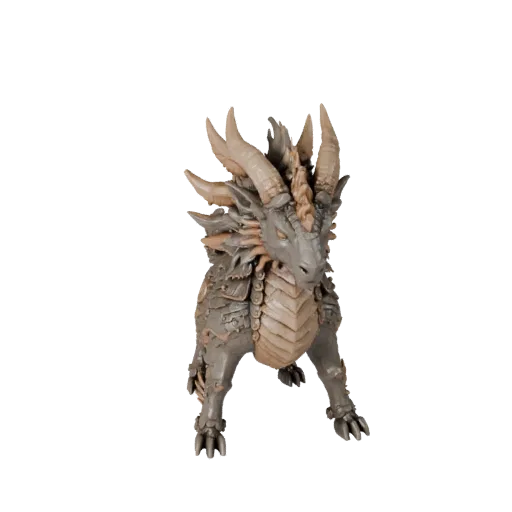Высокополигональная 3D-модель кентавра STL, изометрический вид, готовая к печати фигурка животного с рогами, гребнями, слоист