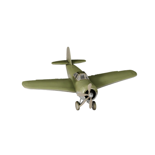 Печатный винтажный истребитель STL 3D модель для ассета