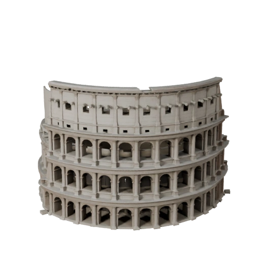 Modello 3D STL Colosseo Stampabile - Asset in Scala per Mockup in Scala