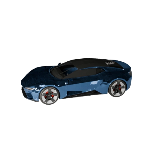 Низкополигональный концепт-кар 3D модель для игр Unity и Unreal