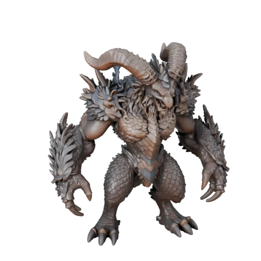 Высокополигональная 3D модель химеры - Детальный STL ресурс для печати