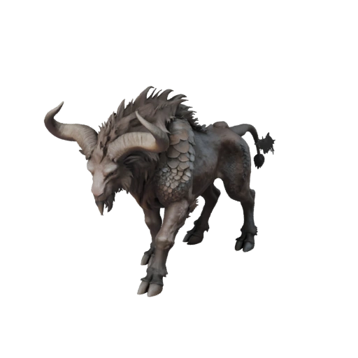 Реалистичный 3D модель минотавра - rigged PBR ассет для игр | PBR