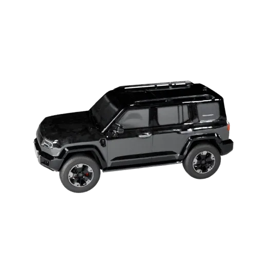 3D-модель Электромобиля SUV, игровой вид в три четверти, готовый для Unreal Engine игровой ресурс с увеличенным дорожным прос