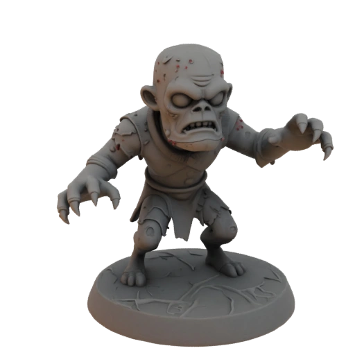 Фэнтези зомби брут миниатюра STL