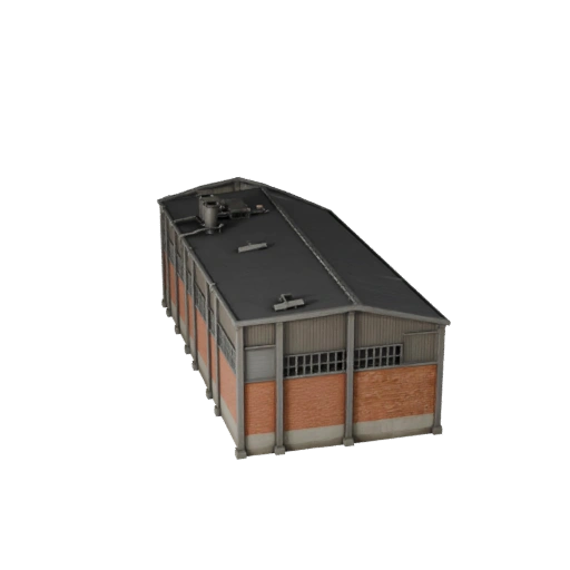Печатная модель здания фабрики STL 3D - Масштабный актив