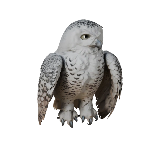 3D модель снежной совы для Unity - Готовый игровой ассет, FBX | Бесплатно