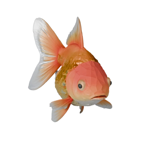 Высокополигональная 3D модель золотой рыбки - Детальный STL ресурс для печати
