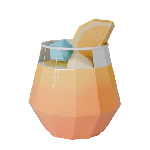 Cocktail Glass 3D Asset for Engine Levels in Games