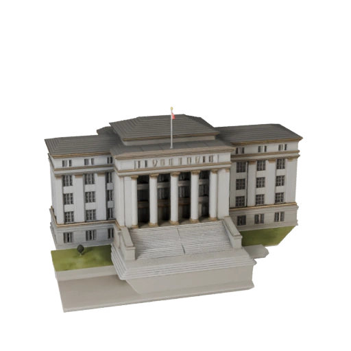 Courthouse 3D Model for Unity - Game Asset for Architecture