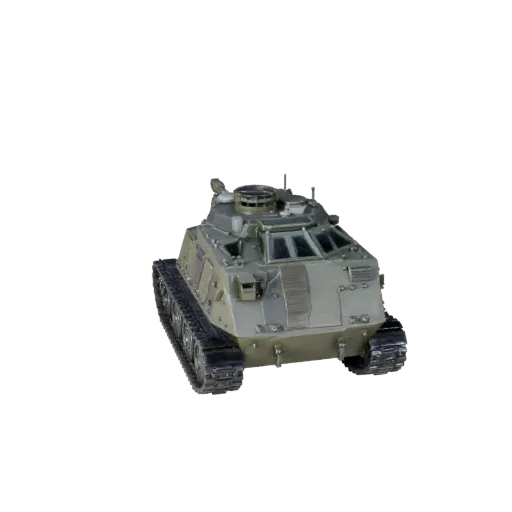 3D-модель самоходной гаубицы, трехчетвертной вид в игровом окне, готовый для Unity актив транспортного средства с массивной б