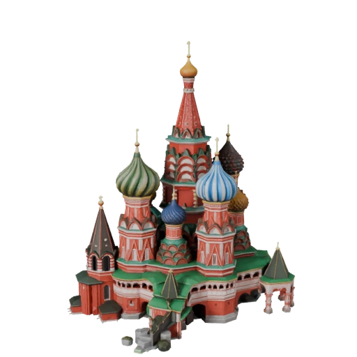 Собор Василия Блаженного 3D Модель для Unity - Игровой ресурс
