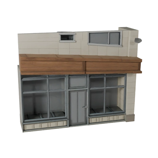 3D модель фасада витрины - Реалистичный актив для архитектурной визуализации