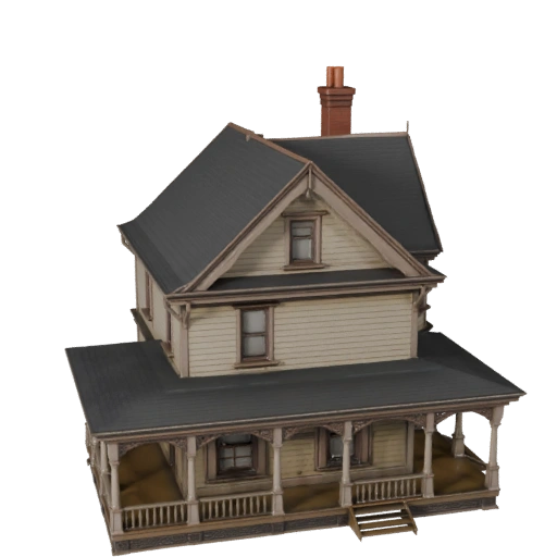 نموذج ثلاثي الأبعاد لمنزل فيكتوري لـ Unity - أصل لعبة للهندسة المعمارية