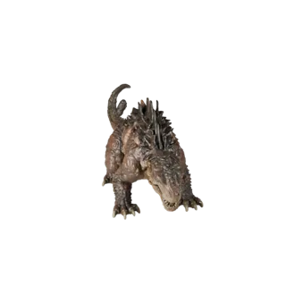3D модель ядозуба, вид сбоку, рендер дикой природы, готовый для Blender ассет животного со складками кожи, формами гребня на
