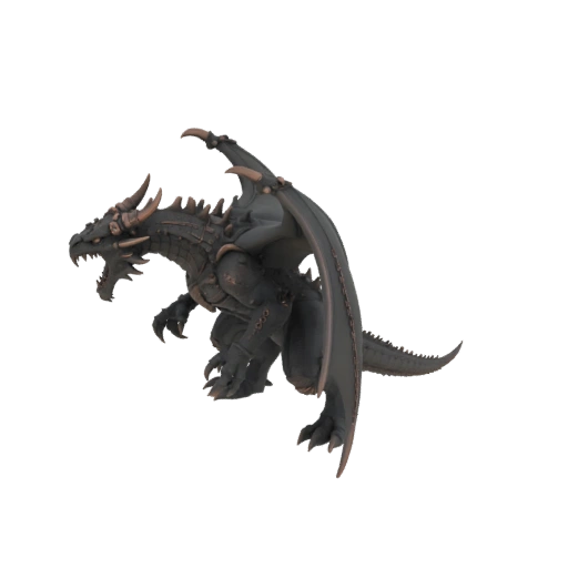 Фэнтези Древний Дракон Босс Миниатюра STL - В ярости