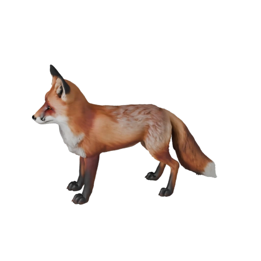 Реалистичная 3D модель красной лисы - rigged PBR ассет для игр | PBR