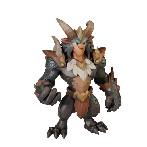 Мультяшный грифон 3D модель - стилизованный ассет для анимации | PBR