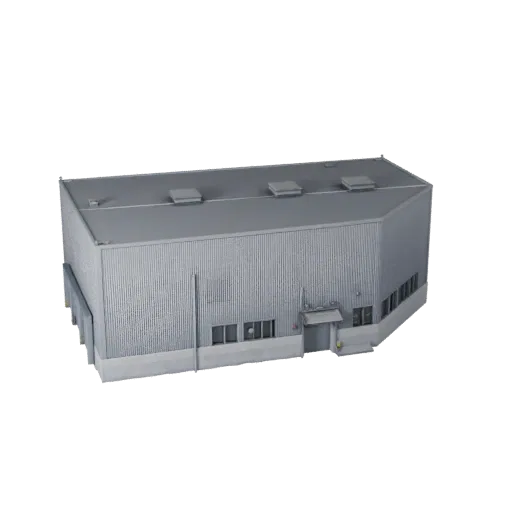 3D модель Логистического Центра, готовая к использованию в Blender, вид рендера студии Blender, показывающий промышленные стр