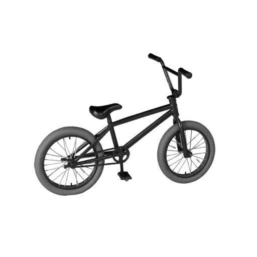 Printable Bmx Bike STL Model STL model, isometric display view, print-ready vehicle asset with frame balance, wheel scale, an