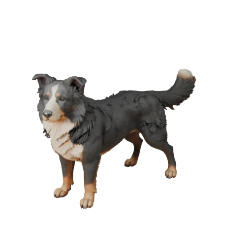 Высокополигональная 3D модель собаки бордер колли - STL файл для печати