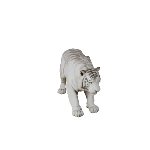 3D-модель белого тигра STL с высокой детализацией, изометрический вид, готовая к печати фигурка животного с кошачьей пластико
