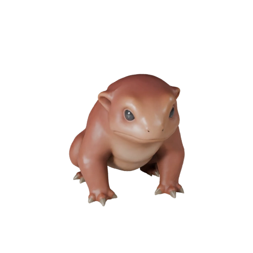 Высокополигональный 3D модель тритона - Детальный STL актив для печати | PBR