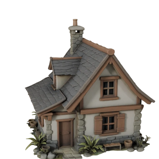 Modello 3D Casetta per Blender - Asset di Rendering per Architettura