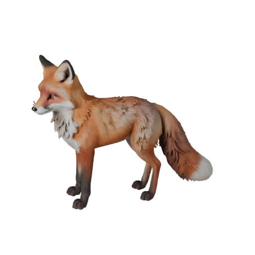 3D модель красной лисы для Blender - PBR ресурс с текстурами | PBR