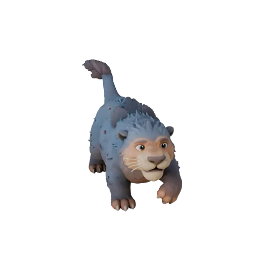 Мультяшная 3D-модель морского льва, вид сбоку, рендер дикой природы, стилизованная модель животного с сужением челюсти, лопат