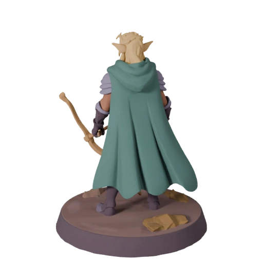 Stylized Elf Ranger Miniature | Game Engine PBR Asset Pack