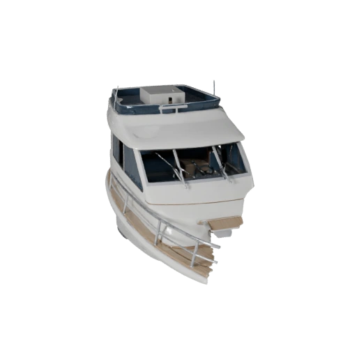 Высокополигональная винтажная яхта 3D модель для студийных рендеров