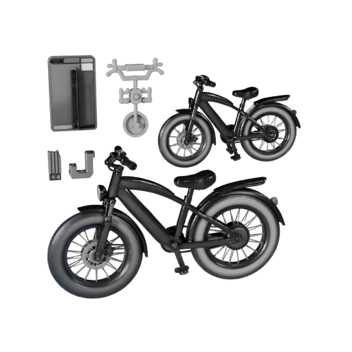 Печатный электровелосипед STL 3D модель для коллекционных предметов и
