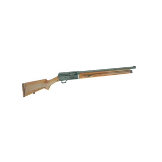 3D модель полуавтоматического дробовика Browning Auto-5 с деревянным прикладом и металлическим стволом.