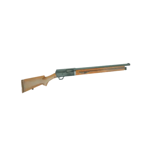 3D модель полуавтоматического дробовика Browning Auto-5 с деревянным прикладом и металлическим стволом.