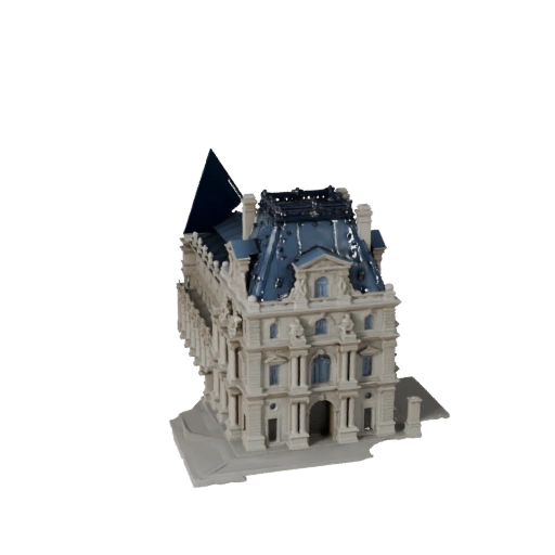 Louvre Pyramide 3D Modell für Unity - Spiel-Asset für Architektur