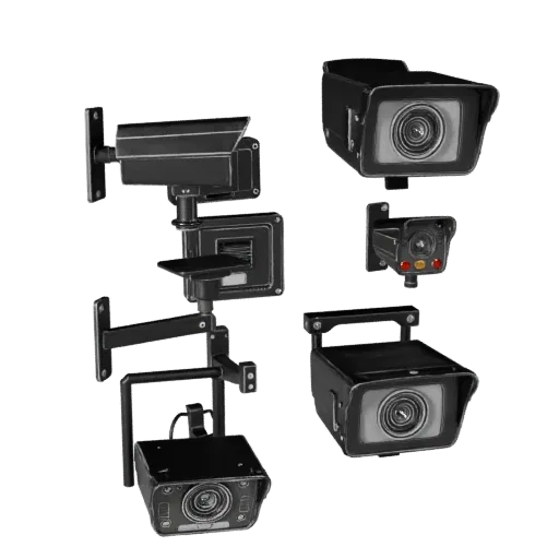 Печатаемая 3D-модель сканера для общественного доступа, изометрический рендер STL, показывающий пластиковые корпуса, силуэт у