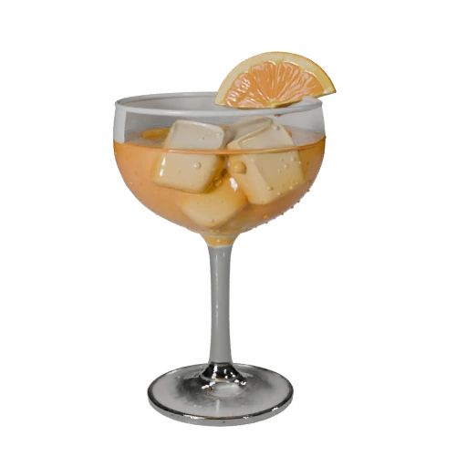 Cocktail Glass 3D Asset for Cinematic Film and VFX