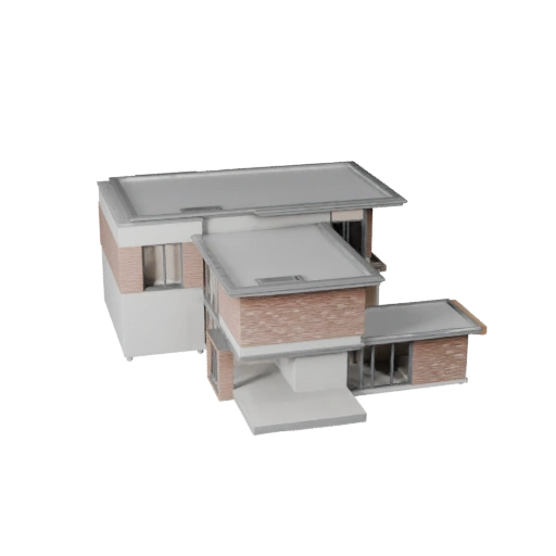 Современный дом 3D модель для Blender - Рендер-ресурс для архитектуры
