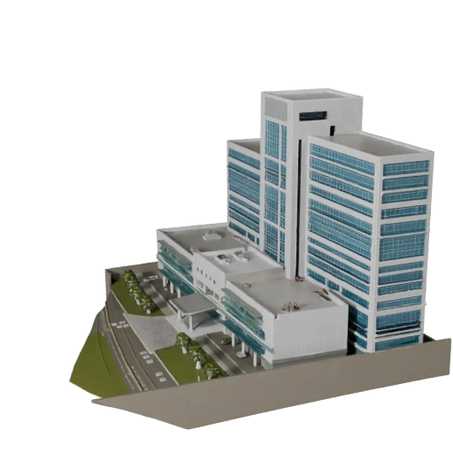 Hospital Building 3D Model - Realistic Archviz Asset
