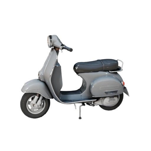 Ретро-скутер 3D модель для Blender и игр - PBR ассет