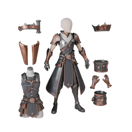3D персонаж Аниме NPC Маг, вид из вьюпорта движка, ассет, готовый для Unreal Engine, со статичной позой и pbr