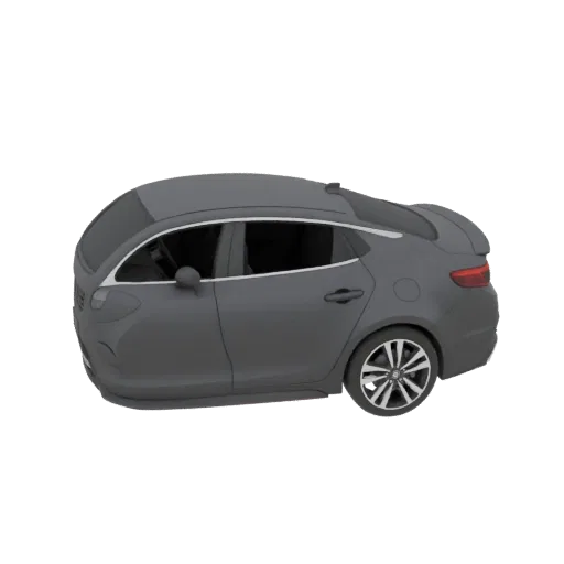 3D модель спойлера "Утиный хвост" для автомобиля Kia K5, вид сбоку