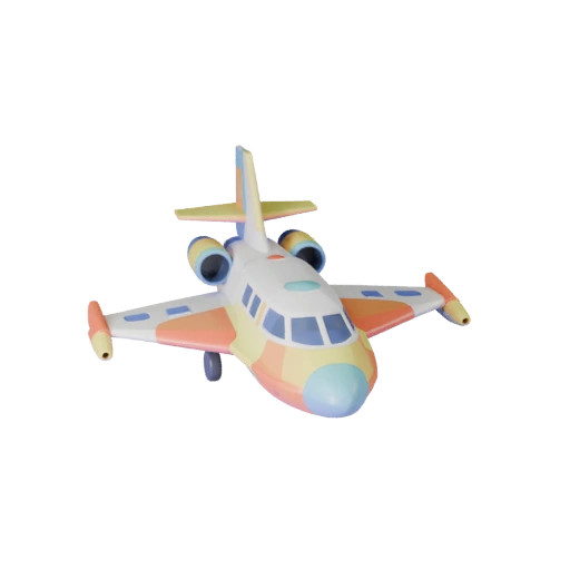 Орбитальный шаттл 3D модель - Стилизованное низкополигональное игровое дополнение