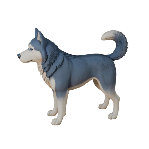 Высокополигональная 3D модель сибирского хаски - STL ресурс для печати