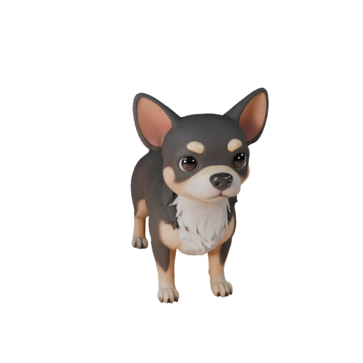 Высокополигональная 3D модель чихуахуа собаки - Детальный STL актив для печати