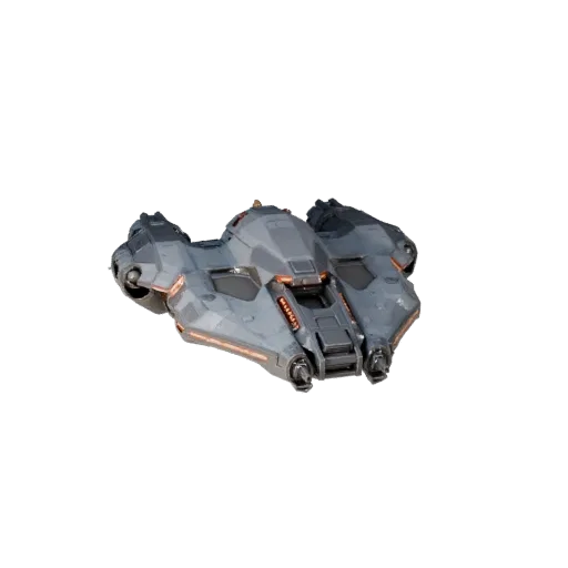 3D-модель грузового корабля дальнего космоса, игровой вид в три четверти, готовый для Unreal Engine транспортный объект с сил
