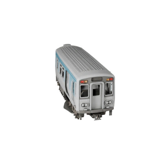 Поезд метро 3D модель для Unity - Низкополигональный игровой ассет