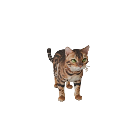 3D модель бенгальской кошки для Blender - PBR ресурс с текстурами | PBR