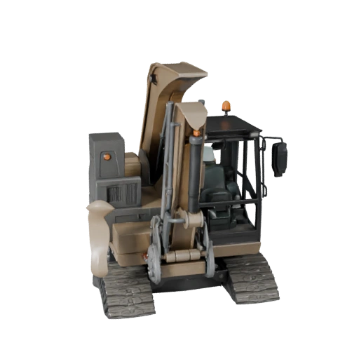 Высокополигональный самосвал 3D модель для студийных рендеров - PBR