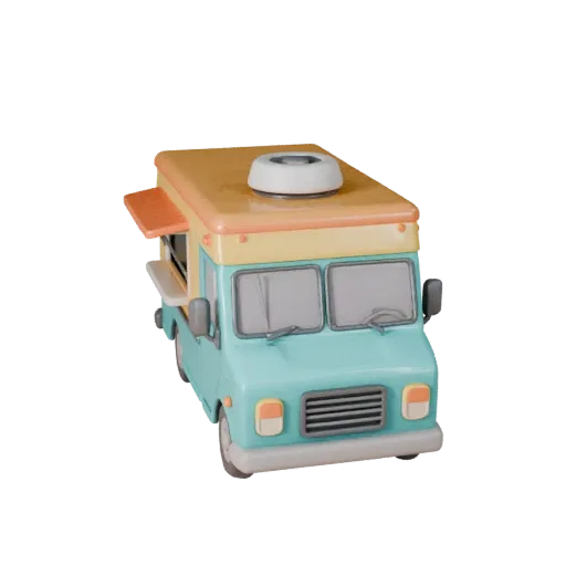 3D модель фудтрака для Blender и игр - реалистичный PBR
